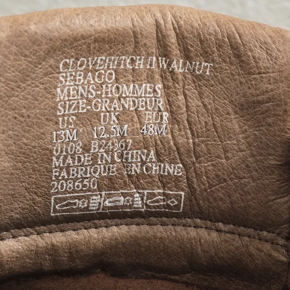 SEBAGO Clovehitch II Walnut Boat Shoes Men's 13 - Picture 10 of 11